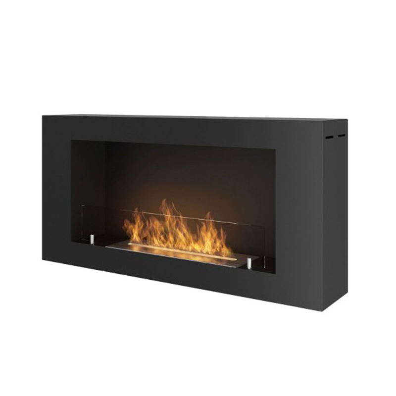 Black Matt Wall Bio Fireplace BLACKBOX