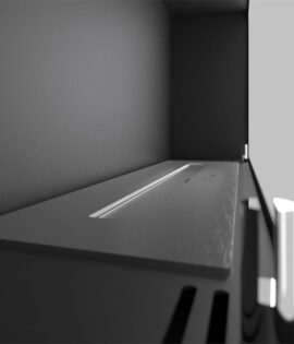 Black Matt Wall Bio Fireplace BLACKBOX