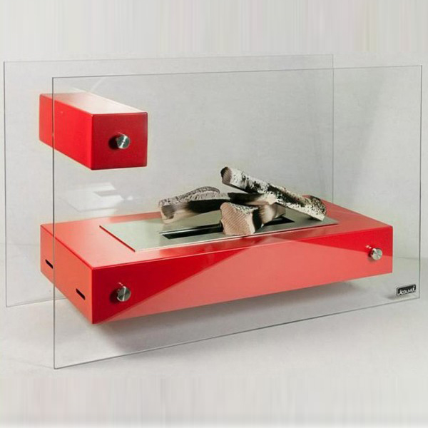 biocamino-camino-a-bioetanolo-apo-glass Biocamino da pavimento freestanding APO GLASS-B - Rosso
