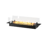 Biocamino a bioetanolo da incasso nero con vetri - INSERT SLIM