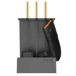 Set attrezzi per camino 3 pezzi in acciaio e legno - Set 4 L
