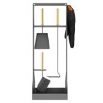 Set attrezzi per camino 3 pezzi in acciaio e legno - Set 5 SL